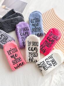 1 Paar kreative personalisierte Geschenksocken, rosa Schleifensocken, Kuchensocken, Korallfleecestrümpfe, rutschfeste Hausstrümpfe, Damen Mittellange Socken, Paar-Socken