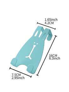 1/4pcs Rabbit Door Hanging Hook, Door Rear Hook Storage Rack No Drilling Kitchen Cabinet Door Wall Hanging Clothes Hanger Storage Clothes Hats Keys Artifact - Multicolor - View 4