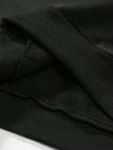 Men Graphic Long Sleeve Cotton Pullover Hoodies, Y2K Streetwear, Grunge Goth Jesus Style, Halloween And Christmas Gift For Couples, - 黑色 - 查看 3