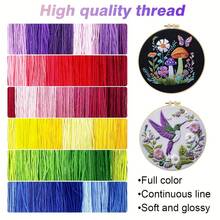 1 件刺绣套件，20x20cm/7.9x7.9 英寸，书中的向日葵，手工 DIY 刺绣套件，适合成人和初学者，包括用户手册、印花布、刺绣框架以及针线 - 彩色 - 查看 8