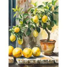 1pc Italian Coastal Summer Kitchen Lemon Tree Still Life Botanical Posters Canvas Painting Wall Arts Pictures Home Decor No Frame - Available In Multiple Colors - View 16