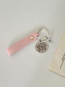 Sister Keychain - A Is God's Way Of Making Sure We Never Walk Alone Keychain Jewelry Christmas Birthday Gifts For Sisters Goth