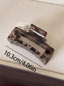 1 szt. Damska kwadratowa spinka do włosów z wzorem skorupy żółwia o wymiarach 4,06 cala/10,3 cm, duża, lekka, plastikowa, modna, wszechstronna, wysokiej klasy, elegancka, minimalistyczna ozdoba do włosów, odpowiednia na co dzień, na co dzień, na imprezę, do pracy, na plażę, do koka, kucyka, do mycia twarzy, makijażu, dopasowująca się do stroju. Modne spinki do włosów. Jesienne akcesoria. Jesienna kopertówka do włosów. Zimowe akcesoria do strojów wakacyjnych. Kobieta.