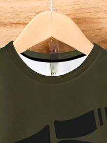 Men's 3D Graphic T-Shirt, Casual Polyester Crew Neck Tee, Machine Washable - Multicolor - View 3