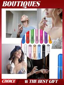 2 Pack Travel Perfume Atomizer Spray Bottles – Refillable Portable Cologne & Perfume Containers For Men & Women, Empty Travel Size Scent Decanter - 隨機顏色 - 查看 10