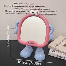1pc Cute Cartoon Footprint Design Tabletop Makeup Mirror, Suitable For Bedroom, Dorm, Vanity, High Definition Makeup Mirror, Student Gift