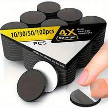 Magnetic Dots - Self Adhesive Magnet (0.8" X 0.8") Peel & Stick Circles Industrial Flexible Sticky Magnets Sheets Is Alternative To Squares, Stickers, Strip And Tape (5/10/15/20/25/30/35/40/50/100 Pcs) - Black - View 2