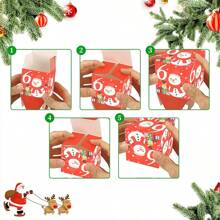 24 piezas Cajas de regalo de Navidad Calendario de Adviento Cajas de dulces Cajas de embalaje de papel con 24 números Cajas de regalo de Navidad, Cajas de regalo para la fiesta de Nochebuena, Suministros de decoración navideña, Edición limitada