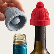 1 件硅胶红酒瓶塞，可爱小红帽酒瓶塞，不泄漏，不接触空气，万圣节和圣诞节派对用品