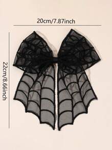 Christmas Lace Bow Hair Clips Bat Black Hairpins Girls Spooky Festival Costume Decoration Gothic Headwear Hair Accessories,Christmas Hair Accessories,Random Style
