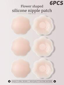 Cubrepezones de silicona, pétalos de silicona finos, invisibles y transpirables para el pecho de mujeres, pastillas antideslizantes para vestidos sin espalda y sin tirantes