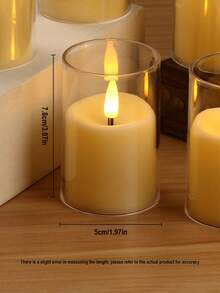 6PCS/12PCS Flameless Candles Battery Operated Candles Real Wax Pillar LED Candles With Remote & Timer , Stable Acrylic Shell, For Thanksgiving, Christmas, Halloween, Wedding,Window Candles, Valentines Gifts, New Years Gifts Thanksgiving ,Party ,Table, Home Fireplace Decor Wedding Festival Decor , Holiday Romantic Decor,Fireplace And Home Decor - 款式[A] - 查看 3