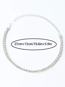 1pc Women's Rhinestone Embellished Necklace, Formal Occasion Necklace