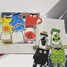 我的情绪怪兽毛毡板，情绪怪兽故事书材料，幼儿教育教师材料，毛毡板互动讲故事教学工具包 - 彩色 - 查看 2