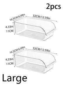 1 pieza/2 piezas Caja de almacenamiento tipo cajón para refrigerador, caja de almacenamiento transparente de acrílico para bebidas y aperitivos, caja de almacenamiento de alimentos, caja de almacenamiento de gran capacidad para frutas, verduras, huevos, botellas y latas, adecuada para refrigerador, congelador, gabinete, despensa, caja de almacenamiento de cocina y gabinete de almacenamiento, caja de almacenamiento de cocina reutilizable, accesorios de cocina - Multicolor - Ver 13