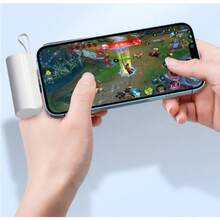 Mini Power Bank 5000mAh Wireless Charger 2-In-1 Portable Charger For IPhone And Type-C - 白色 - 查看 5