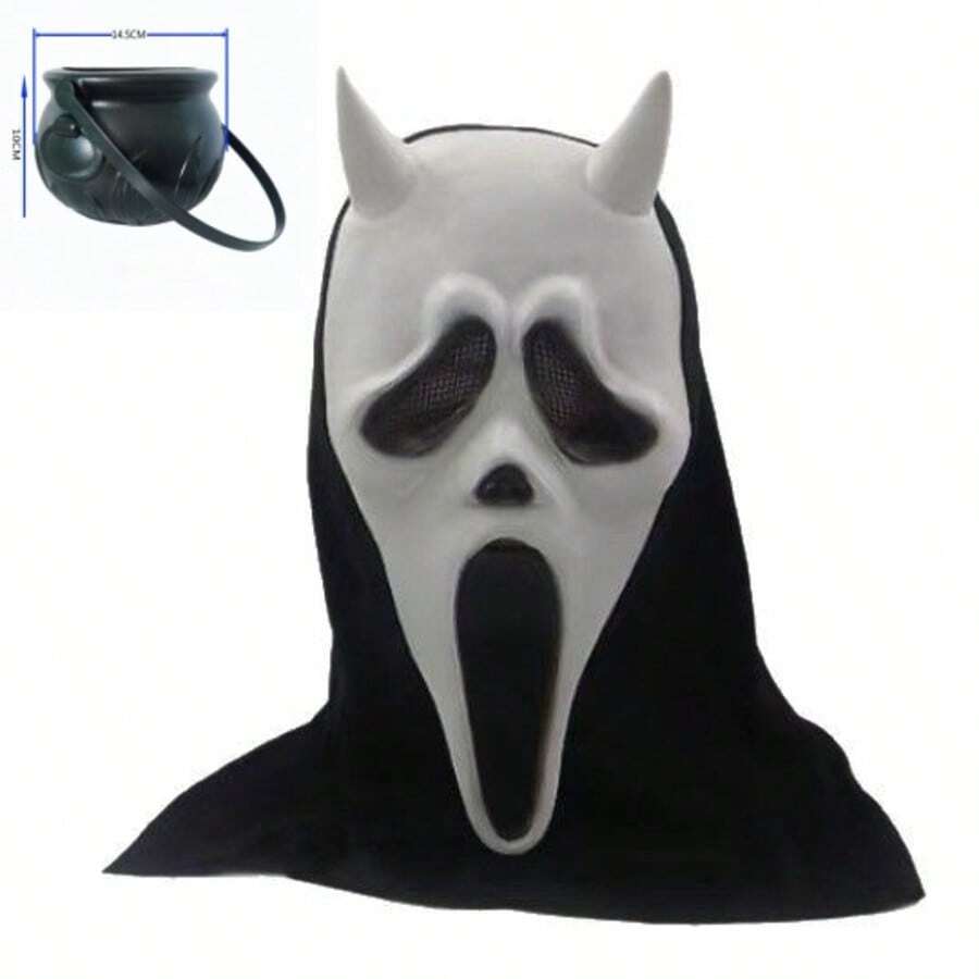 Latex Mask Ghost Mask COD MWII Ghost Mask Halloween Costume Decoration Props Cosplay Props - Multicolor - View 1