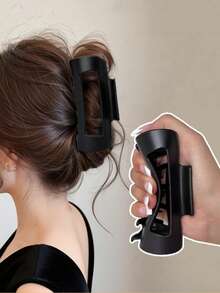 3pcs Women's Soft Anti-Fall Anti-Collision Elastic Durable Solid Color Hair Clips, Suitable For Daily Use, Home, School, Beach, Summer Vacation, Work Commute, Parties, Holidays, Birthday Gifts, Back To School Season, New Year, Valentine's Day, Mother's Day, Teacher's Day Gifts, Wedding Season, Music Festivals, Graduation Season Winter Claw Clip Hair Accessories For Women