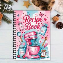 1 cuốn sổ tay xoắn ốc ghi chép công thức nấu ăn thẩm mỹ, sổ công thức nấu ăn gia đình, trang trống, hoàn hảo cho người đam mê nấu ăn, lập kế hoạch bữa ăn - Nhiều màu - Xem 2