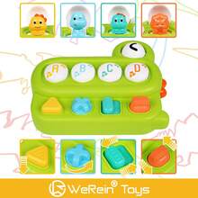 WeRein 动物宝宝弹出式躲猫猫玩具 - 感官蒙特梭利因果玩具早教互动婴儿玩具加厚ABS材质，适合6-9-12个月、18个月、1-3岁幼儿，男女宝宝生日圣诞礼物（部分零件随机发货）