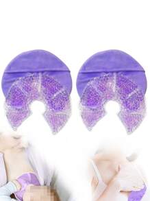 2 件可重复使用的冷冻胸垫，双面设计冷却凝胶垫，日常护理工具，多功能冷热敷凝胶珠胸垫，用于胸部放松和缓解，冷热胸部凝胶垫，送给女性的绝佳礼物