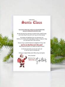 1 张带信封的圣诞老人圣诞贺卡 - 节日圣诞老人手拿礼物设计，适合家人、朋友和特殊场合，高品质纸张，坚固结构，白色背景和红色字体（生日/新年/节日问候） - 彩色 - 查看 8