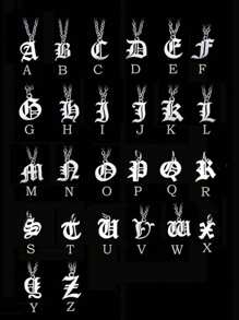 1pc Old English Initial Necklace Personalized 26 Letter A-Z Name Pendant Necklace For Women Stainless Steel Jewelry Birthday Gifts