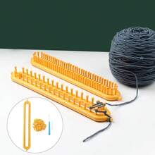 1set/2/4sets Handmade Knitting Kit, Knitting Machine DIY Knitting Craft Tools For Blanket, Scarf, Hat, Shawl, Knitting Needles & Crochet Hook, DIY Scarf, Sweater, Blanket Knitting Machine Board Set, Beginner DIY Knitting Kit (Random Color, Random Accessory Quantity) - Multicolor - View 4