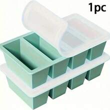 1/2pcs Silicone Food Storage Containers - Durable Kitchen Storage Boxes For Soups, Broths And Sauces - Stackable Green Food Prep Containers - Essential Kitchen Accessories - 彩色 - 查看 6