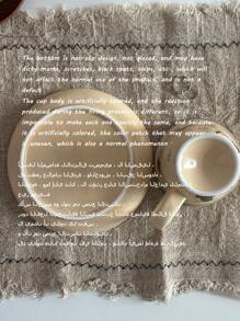 1 set 200 ml Tasse à café et soucoupe en céramique blanche vintage avec orchidée, verrerie en céramique rétro japonaise, assiette à dessert à rayures verticales, vaisselle de maison, tasse à thé et soucoupe en céramique vieillie cuite au four, mug à fleurs d'orchidée blanche, élégante tasse à café et soucoupe pour le thé de l'après-midi, assiette noix de coco