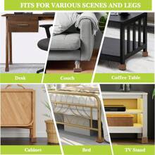 4/8/16/24 件规格。3、2.1 或 2.9 英寸等，适用于桌子、书桌、沙发、橱柜、床、耐用可调节床升降垫，适用于卧室床脚、可堆叠方形升降垫、升降、圣诞节 - 黑色 - 查看 6