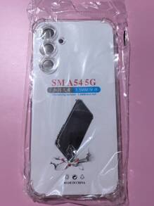 1pc Transparent Four-Corner Anti-Drop Case, Compatible With Samsung Series, Samsung Phone Transparent Four-Corner Anti-Drop Case, Phone Case, Protective Cover, Phone Shell, Phone Sleeve, Anti-Drop Phone Case, Transparent Phone Case, Minimalist Phone Case, Solid Color Phone Case, Transparent Phone Case, TPU Phone Case Anti-Drop (Military-Grade Anti-Drop)