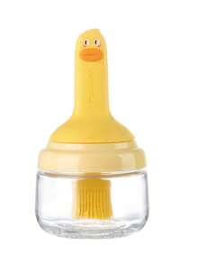 1 pieza Cepillo para barbacoa, cepillo de aceite resistente a altas temperaturas para el hogar, cepillo de silicona para aceite, botella de cepillo de aceite especial para hornear integrada