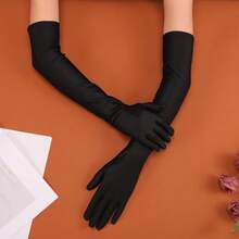 Accesorios de mascarada de 1920, conjunto de diadema de plumas de aleación, collar de perlas y guantes largos para cigarrillos para fiesta de Gatsby, Halloween