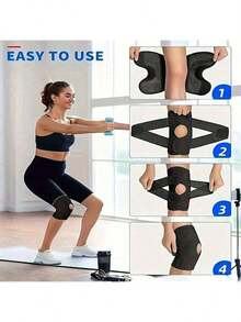 1pc Compression Elastic Knee Brace - Unisex Spandex Sports Knee Pad - For Fitness And Volleyball - Hand Wash, Slip-On Design, Suitable For Outdoor, Sports, Travel, Home, Office, School And More - Multicolor - View 4