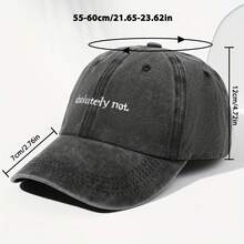 Unisex "Absolutely Not" Embroidered Vintage Washed Baseball Cap - Adjustable Lightweight Trucker Hat For Men & Women, All-Season Outdoor Casual Sun Hat With Fantasy Theme Design, Durable Headwear - Màu Xám nhạt - Xem 6
