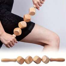 Solid Wood Beech Massage Stick For Meridian Unblocking, Scraping, Rolling, And Head Roller Massager