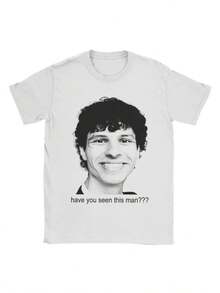 Funny Meme Slushy Noobz Have You Seen This Man T-Shirt For Men Fashion Tees Crewneck Short Sleeve T Shirts Plus Size Clothing - 白色 - 查看 1