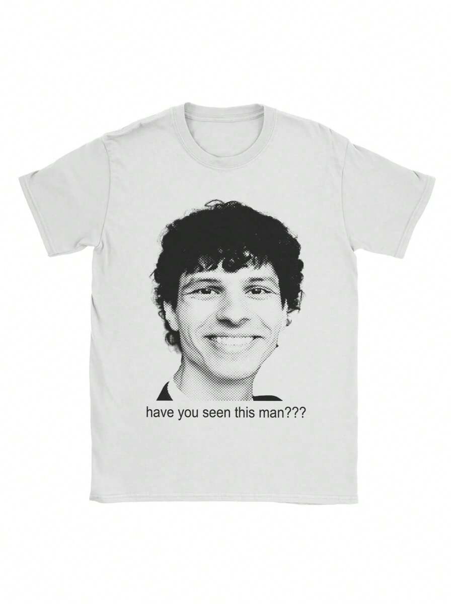 Funny Meme Slushy Noobz Have You Seen This Man T-Shirt For Men Fashion Tees Crewneck Short Sleeve T Shirts Plus Size Clothing - 白色 - 查看 1