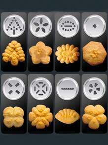 Cookie Press 20pcs Set Including Biscuit Machine, Aluminum Alloy Cream Icing Piping Gun For Baking