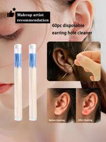 240 件/120 件/60 件男女通用一次性耳环孔清洁器、耳垢清除器、耳洞清洁工具、除臭耳部护理套装，适用于派对、生日、酒吧、女性礼物、最好的朋友、老师、新年、圣诞节、万圣节、学校、返校、旅行、旅行必需品、家居必需品、耳朵清洁器