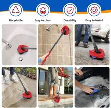 Spin Mop Scrub Brush Head Replacement For O Cedar RinseClean 2 Tank System \U2013 O Ceda Scrub Brush Attachment 2 PC, Oceda Scrubber Mop Head For Bathroom, Kitchen, Tile And Floor Cleaning