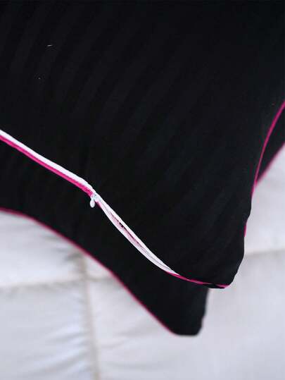 1pc Hotel Home Bed Pillows, Luxe Quality, Made Premium Zachte Feather Alternative Filling, Com Tafel High Elasticity Bedroom, Guest Room, Dorm Room (45 66cm 1/ Set) view 5