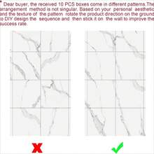 11/22 pièces Autocollants de carrelage en PVC marbré blanc brillant, imperméables, résistants à l'humidité et à l'huile, avec adhésif pour la rénovation de la cuisine et de la salle de bain. Autocollants, décalcomanies, décalcomanies en vinyle pour la décoration de la maison, articles de décoration printanière pour rafraîchir votre maison, cadeaux de décoration Rama, décorations murales pour la chambre, le salon