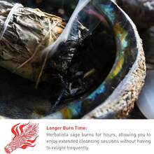 Rattan Material-Whit Sage & Dragon's Blood Sage Incense Set(1/3pcs) Rattan Smudge Stick Wands | Complete Guide | Wood Material, Spice Scent, Air Purifying Incense Or Cleansing