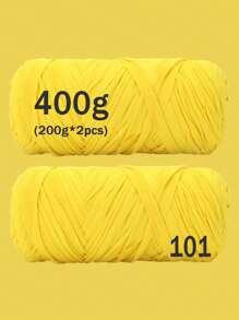 1/2pcs Premium T-Shirt Yarn - 200g/Pc High Elastic Cord Yarn, Soft & Stretchy Polyester Yarn For Vibrant Crochet Projects, Ideal For Home Decor DIY Crafts Like DIY Weaving, Crochet Projects, Handmade Weaving Bags, Baskets, Blankets, Mats, Shoes, Slippers, Cushions, And Dolls, Multicolor Yarn, Polyester Yarn, Acrylic Yarn, Knitting Accessories,