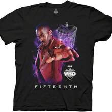 Ripple Junction Doctor WHOs Men's Short Sleeve T-Shirt Fifteenth Doctor Time Lord Tardis TV Series Logo Officially Licensed - 黑色 - 查看 1