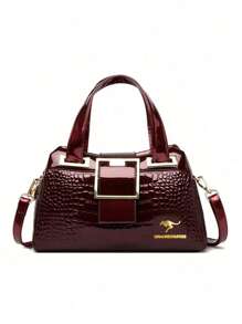 Bolso de hombro/bandolera de gran capacidad para mujer, con grabado de cocodrilo, de marca de lujo y diseñador. Adecuado para chicas, señoras, estudiantes universitarias, recién llegadas al lugar de trabajo y trabajadores de cuello blanco. Excelente para combinar con atuendos.
