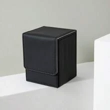 [Premium Card Storage] 100 Cards Premium PU Multi-Color Stackable Card Storage Box | With Leader Display Window For MTG, PTCG & TCG Board Games - Green - View 11