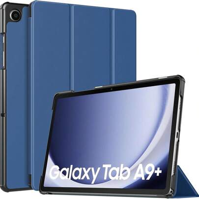 Funda para Samsung Galaxy Tab A9+/A9 Plus de 11 pulgadas 2023, carcasa protectora de espalda dura y ligera con soporte para Galaxy Tab A9+ Tablet S M-X210/X216/X218, activación/suspensión automática, azul marino